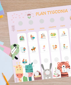 Planer tygodnia „ZOO” z 301 symbolami