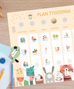 Alternative view of Planer tygodnia „ZOO” z 301 symbolami