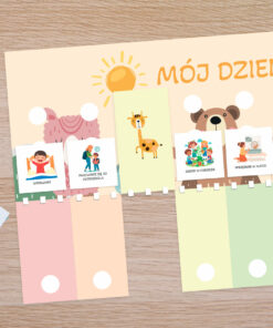 🧩 Planer „Mój dzień” – codzienna organizacja w dziecięcym stylu