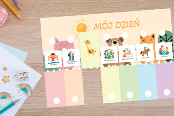 🧩 Planer „Mój dzień” – codzienna organizacja w dziecięcym stylu